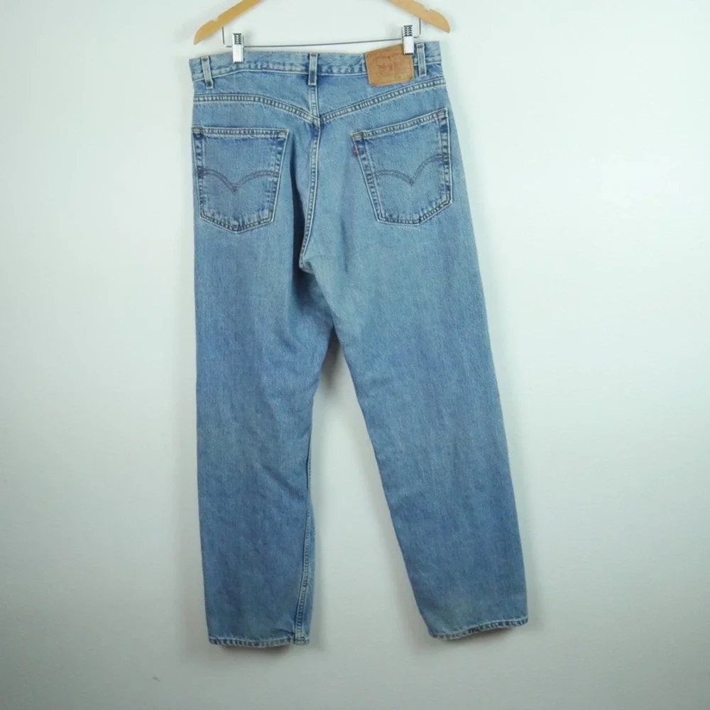 Vintage 90s Levis 569 Loose Straight Jeans Mens 36x32 Blue Denim 35 x 34 Actual